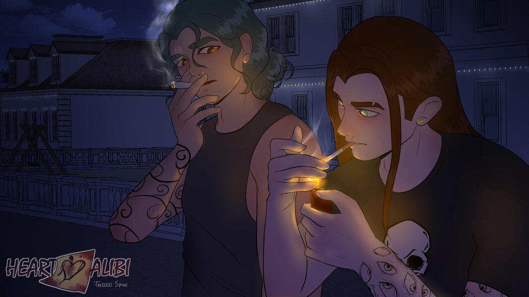 Out 2 Smoke: Anthony (left) and Zachary (right) are characters from my webcomic project 'Heart Alibi'. Check video-comic HERE!